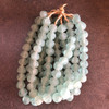 Vintage Sea Glass Beads Aqua White - 2 Sizes