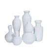 Set of 6 Assorted Vases - White