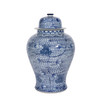 Blue & White Chain Temple Jar - 2 Sizes