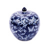 Blue & White Butterfly Melon Jar