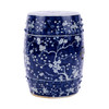 Blue & White Garden Stool Plum Blossom Motif