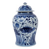 Blue And White Medium Fish Lotus Temple Jar