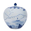 Blue And White Sail Boat Melon Jar
