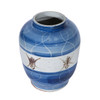 Small Blue Jar Striped Longevity