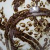 Rusty Brown Porcelain Temple Jar Magpie on Plum Motif Small