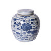 Blue & White Swallows & Flowers Ancestor Jar - 2 Sizes