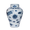 Blue And White Open Top Tall Dragon Jar