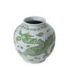 Mint Green Dragon Open Top Jar