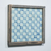 Hand Painted Blue & White Porcelain Tile Chess Board - Framed /12F02A