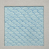 Hand Painted Blue & White Porcelain Tile Whisper Waves - Framed /12F01