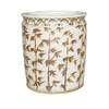 Barclay Butera Couture Graceful ..Bamboo Brown & White Porcelain Planter
