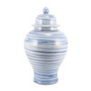 Blue & White Marbleized Porcelain Temple Jar - 2 Sizes