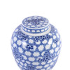 Blue & White Porcelain Honeycomb Floral Lidded Ming Jar