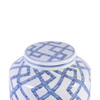 Blue and White Bamboo Joints Round Porcelain Tea Jar