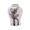 Rusty Brown Twisted Tree Flaring Rim Dynasty Porcelain Jar