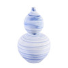 Blue And White Marblized Gourd Porcelain Vase