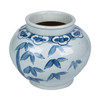 Blue And White Small Jar With Red Bird