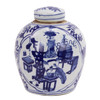 Blue And White Mini Jar Medallion Symbol