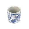Blue And White Orchid Pot Swallow Flower Motif