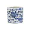 Blue And White Orchid Pot Swallow Flower Motif