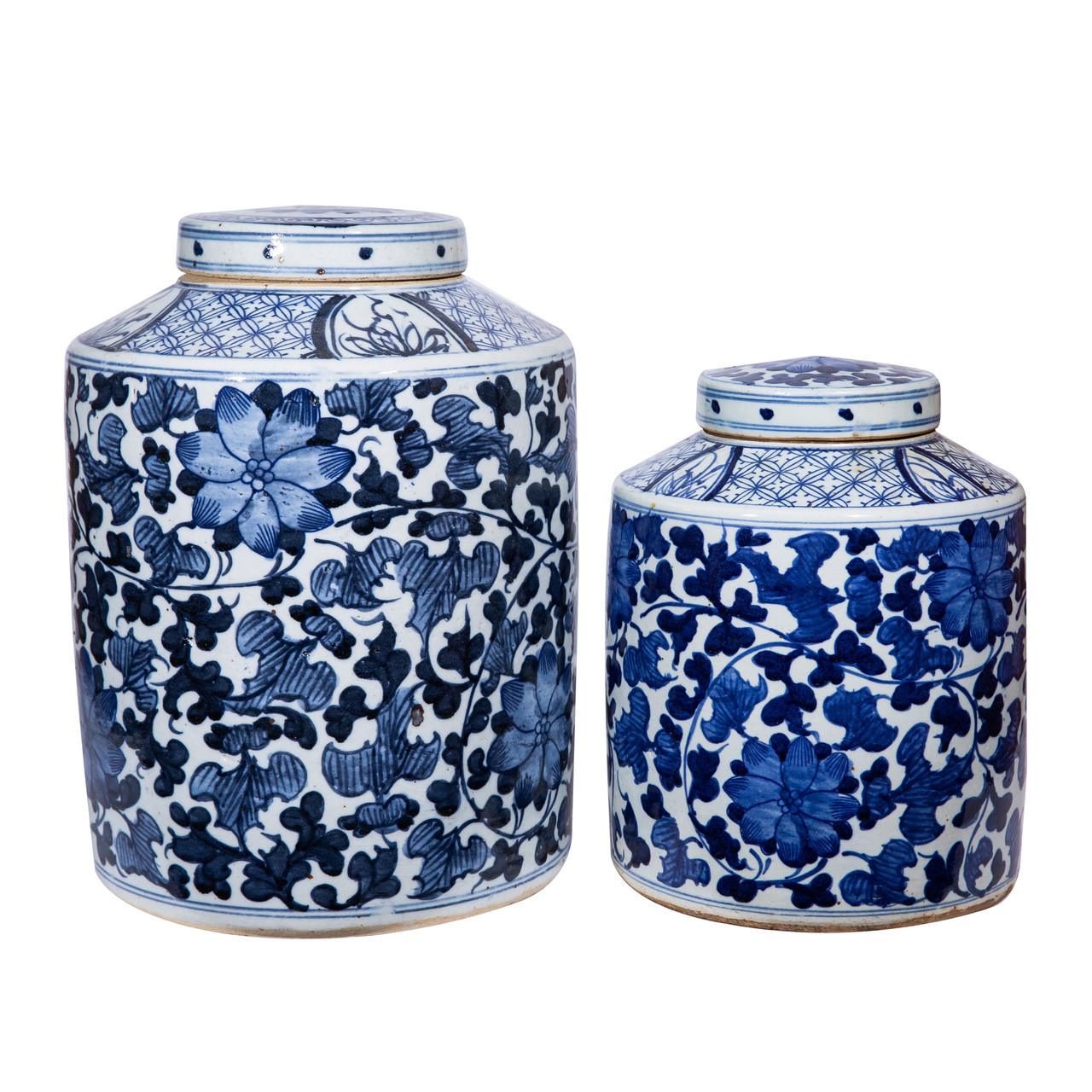 Dynasty Tea Jar Twist Vine Motif - 2 Sizes