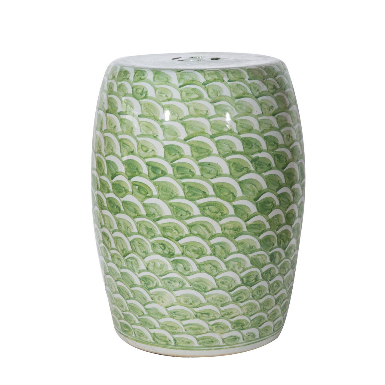 Mint Green Fish Scale Porcelain Garden Stool