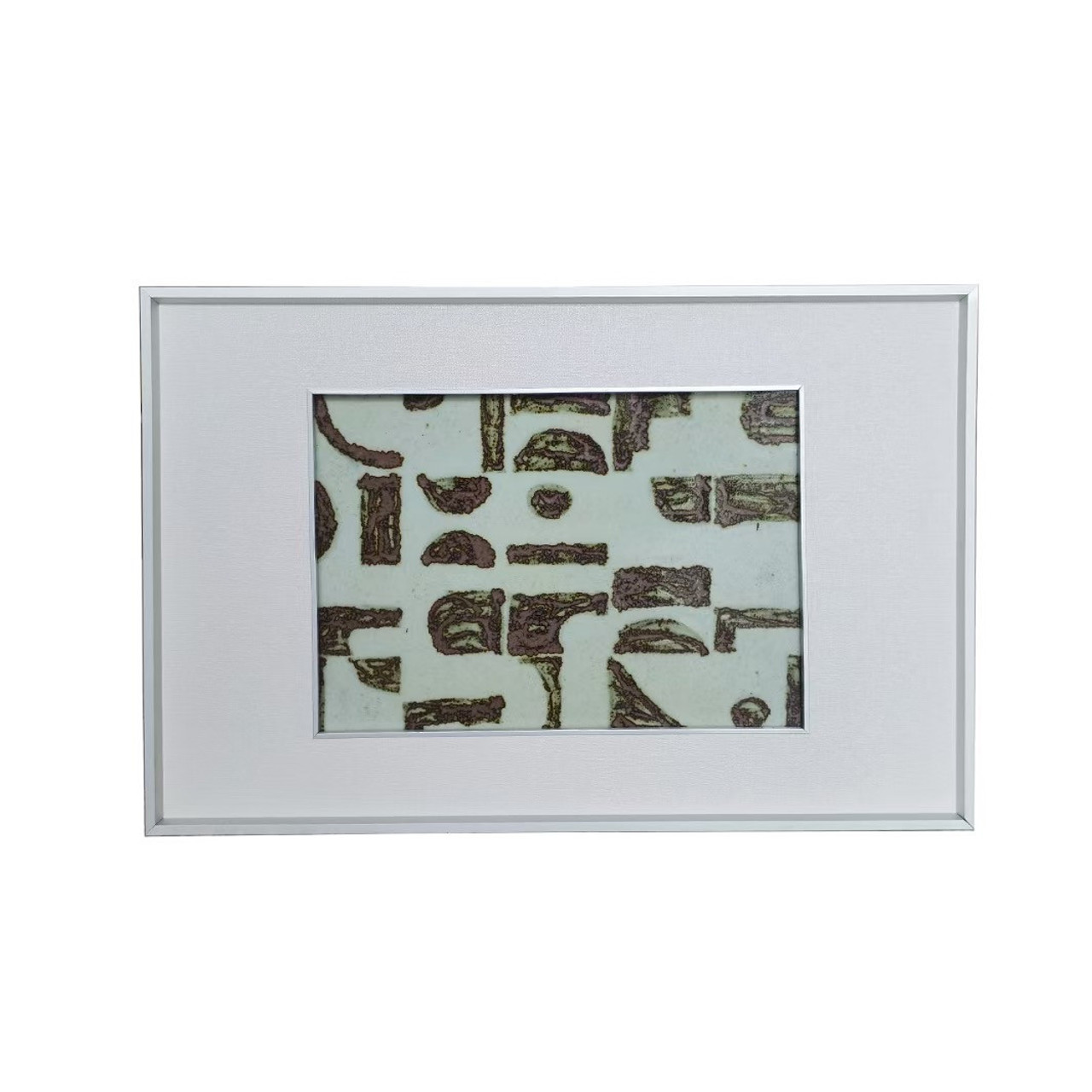 Handpainted Rustic Brown Porcelain Tile Aluminum Frame - Maze of Wonderland