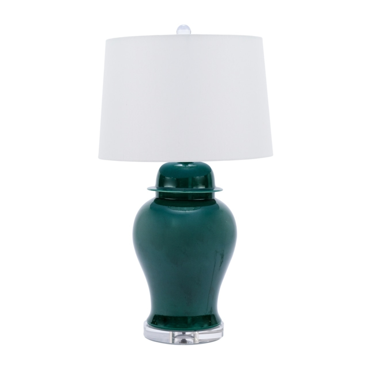 Emerald Green Temple Jar Table Lamp