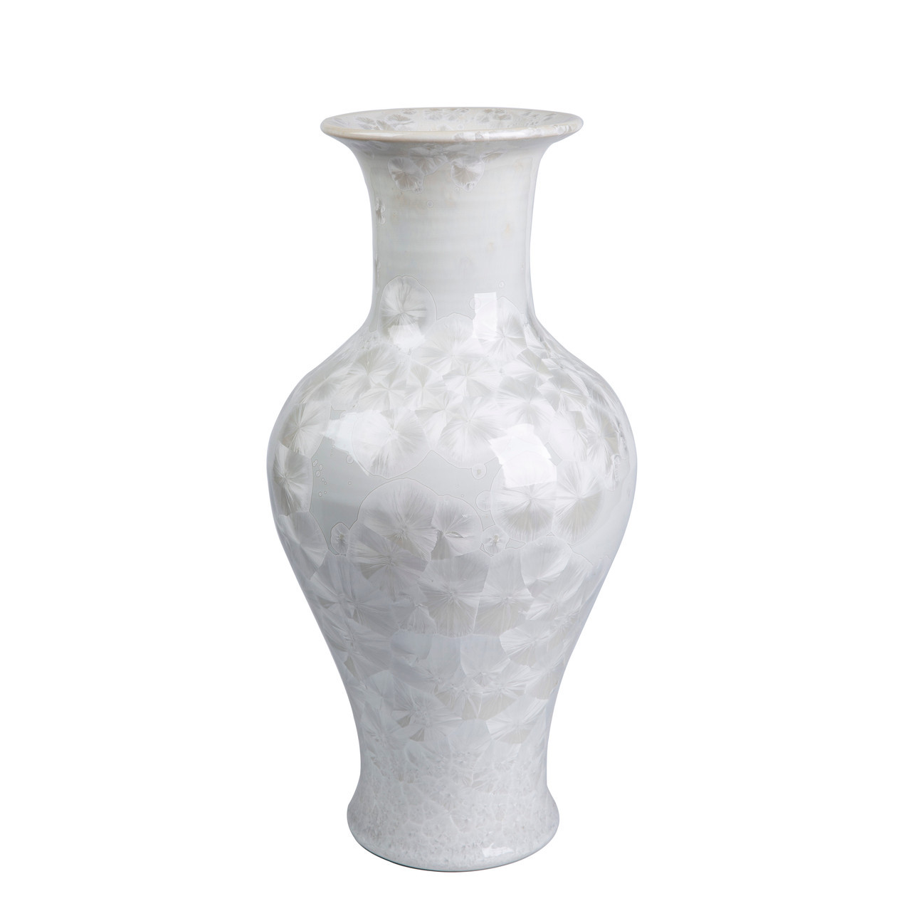 White Crystal Shell Fishtail Porcelain Vase Medium