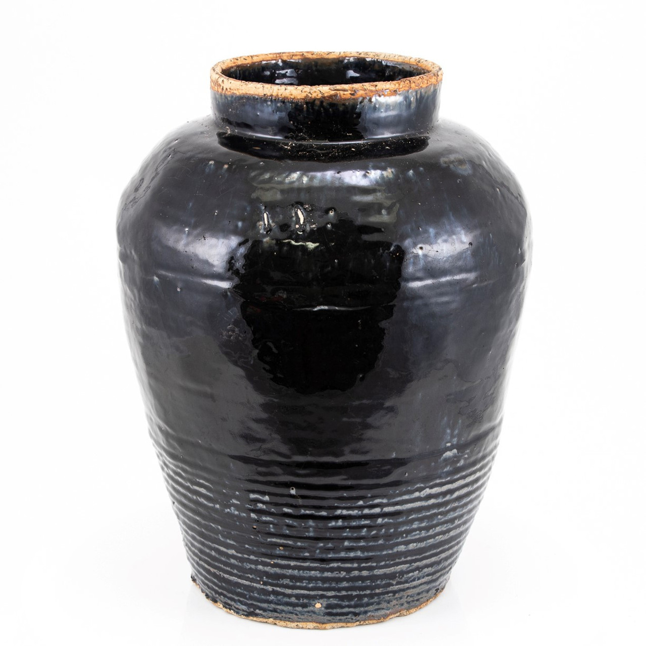 Vintage Black Wine Jar - Medium