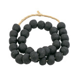 Vintage Sea Glass Beads Black - 2 Sizes