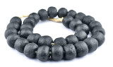 Vintage Sea Glass Beads Black - 2 Sizes