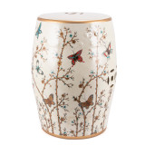 French Vanilla Butterfly Garden Stool