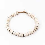 White Diamond Kenya Cow Bone Beads Per String