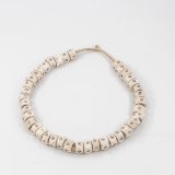 White Diamond Eyes Kenya Cow Bone Beads Per String