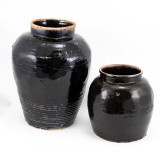 Vintage Black Wine Jar Small