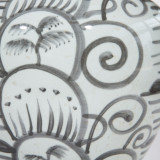 Black Wildflower Porcelain Vase