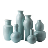 Set of 6 Assorted Vases - Icy Blue