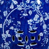 Blue Leaf & Petal Garden Stool