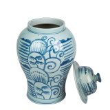 Breeze Temple Jar Blue Motif