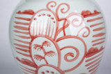 Coral Red Temple Jar Breeze Motif