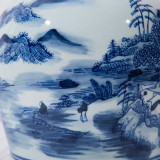 Blue And White Ming Jar Mountain Village
