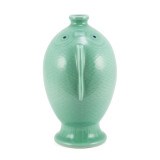 Celadon Green Carved Fish Vase Large