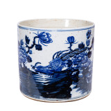 Dynasty Orchid Pot Bird Floral Motif - 2 Sizes