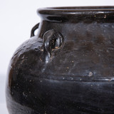 Vintage Black Four Handle Wine Jar
