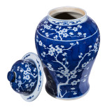 Blue & White Plum Tree Temple Jar