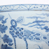 Blue And White Bird Basin Planter