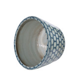 Blue And White Honeycomb Basin Planter