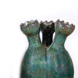Speckled Green Five Lotus Vase