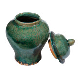 Speckled Green Small Temple Jar